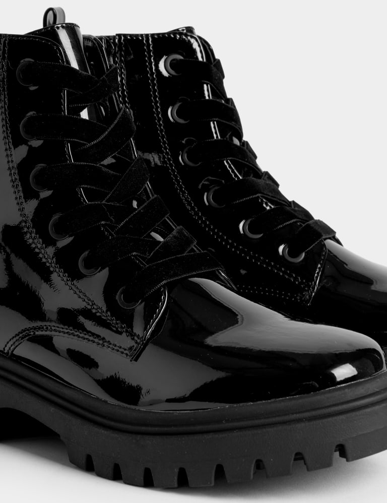 M&s black patent boots sales