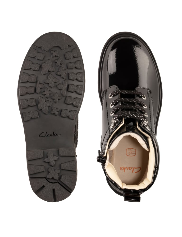 Clarks lace up top ankle boots womens