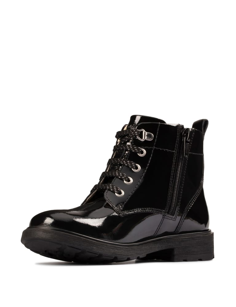Kids Patent Leather Ankle Boots 7 Small 9 Small CLARKS M S