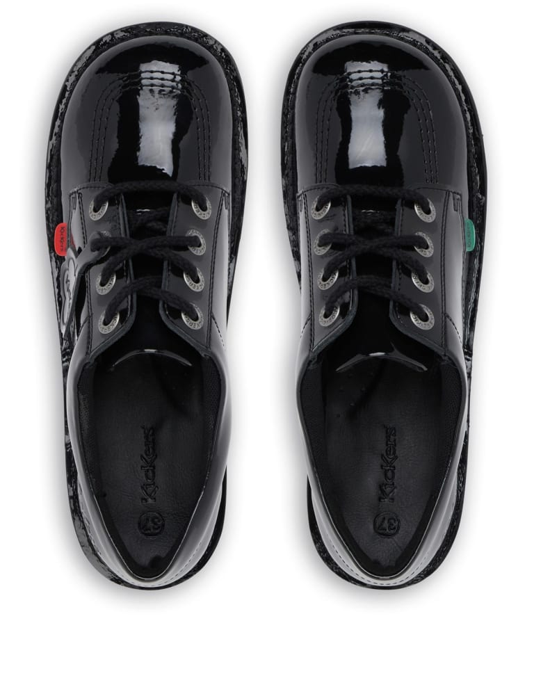 Kids Patent Leather Lace School Shoes