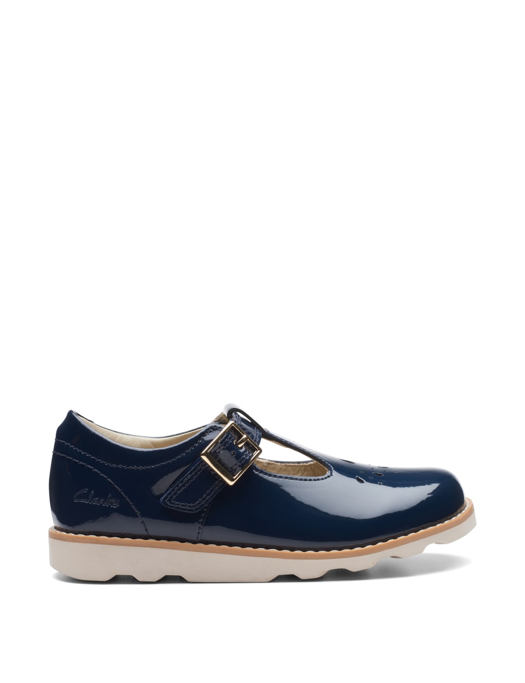 Kids Patent Leather Riptape T Bar Shoes 7 Small 2 Large