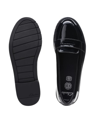 Clarks womens best sale leather loafers