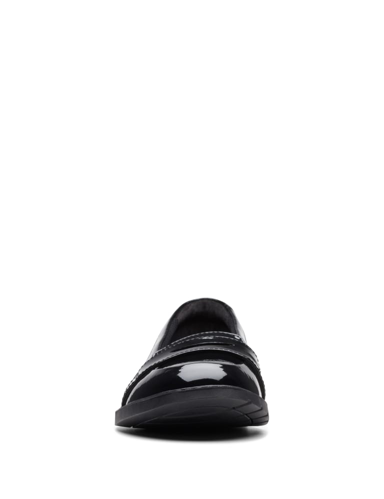 Clarks patent loafers store