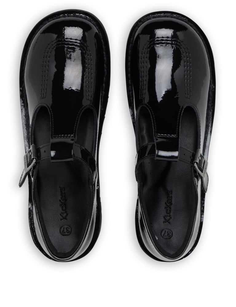 Kickers t bar cheap school shoes
