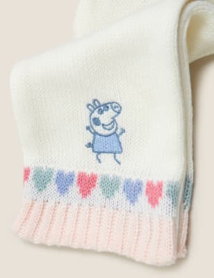 peppa pig hat and mittens