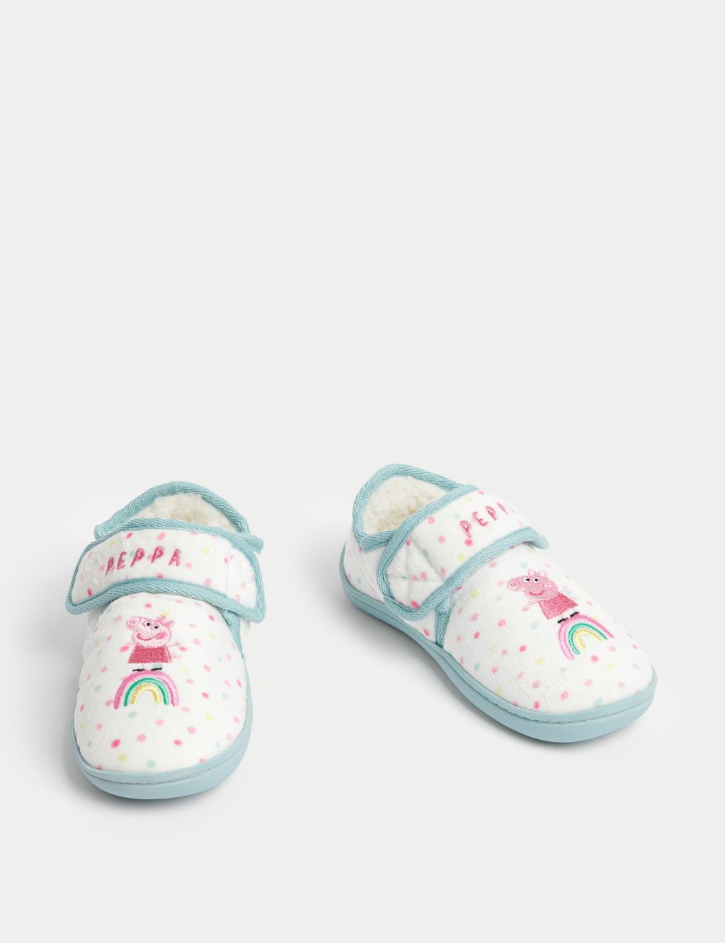 Kids' Peppa Pig™ Riptape Slippers (4 Small - 12 Small) 1 of 4