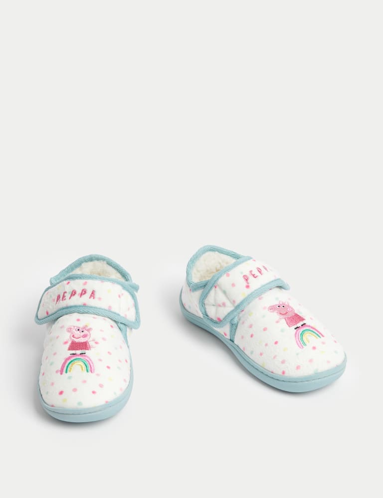 Kids' Peppa Pig™ Riptape Slippers (4 Small - 12 Small) 2 of 4