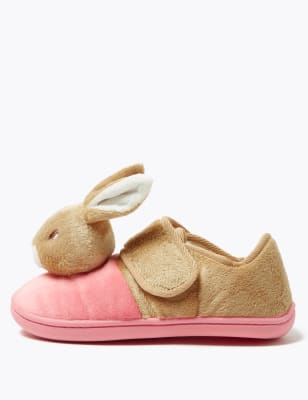 Kids Peter Rabbit Flopsy Riptape Slippers 5 Small 12 Small M S