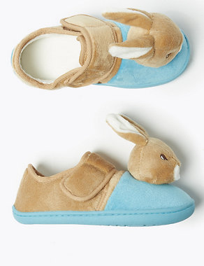 Kids’ Peter Rabbit™ Riptape Slippers (5 Small - 12 Small) Image 2 of 5