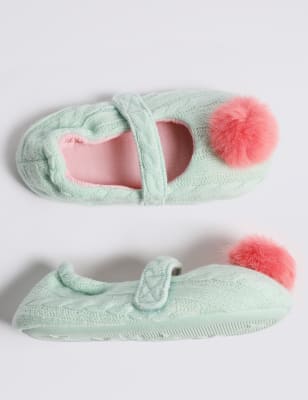 kids pom pom slippers