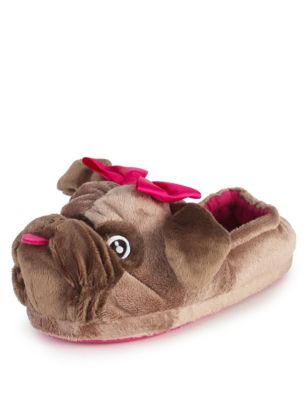 kids pug slippers