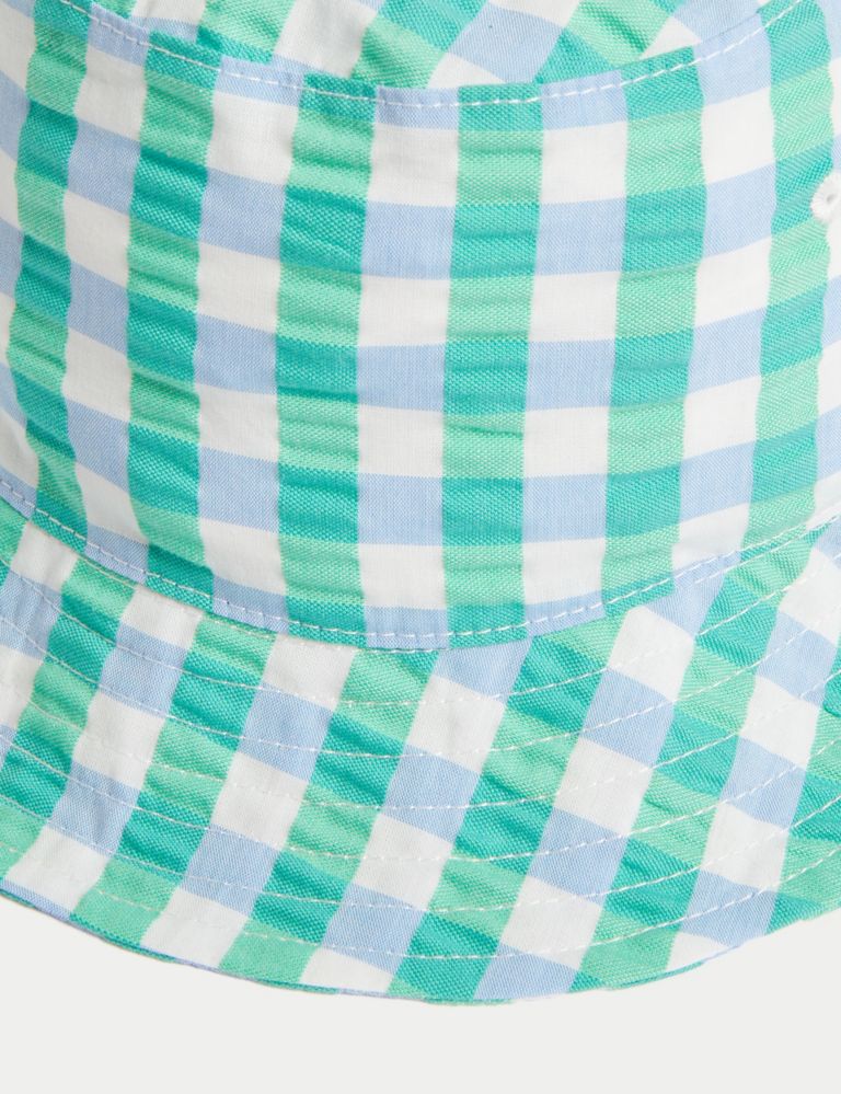 Kids' Pure Cotton Checked Sun Hat (1-6 Yrs) 3 of 3