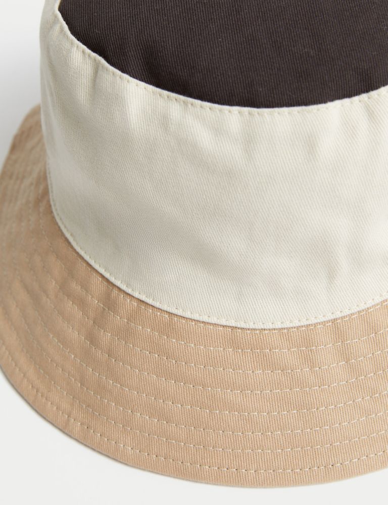 Kids' Pure Cotton Colour Block Sun Hat (1-13 Yrs) 3 of 3