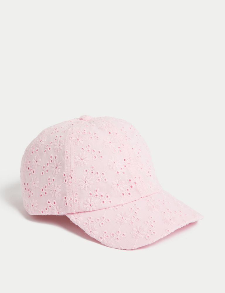 Kids' Pure Cotton Embroidered Baseball Cap (1-13 Yrs) 1 of 3