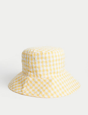 Kids' Pure Cotton Gingham Sun Hat (1 - 13 Yrs) Image 2 of 3