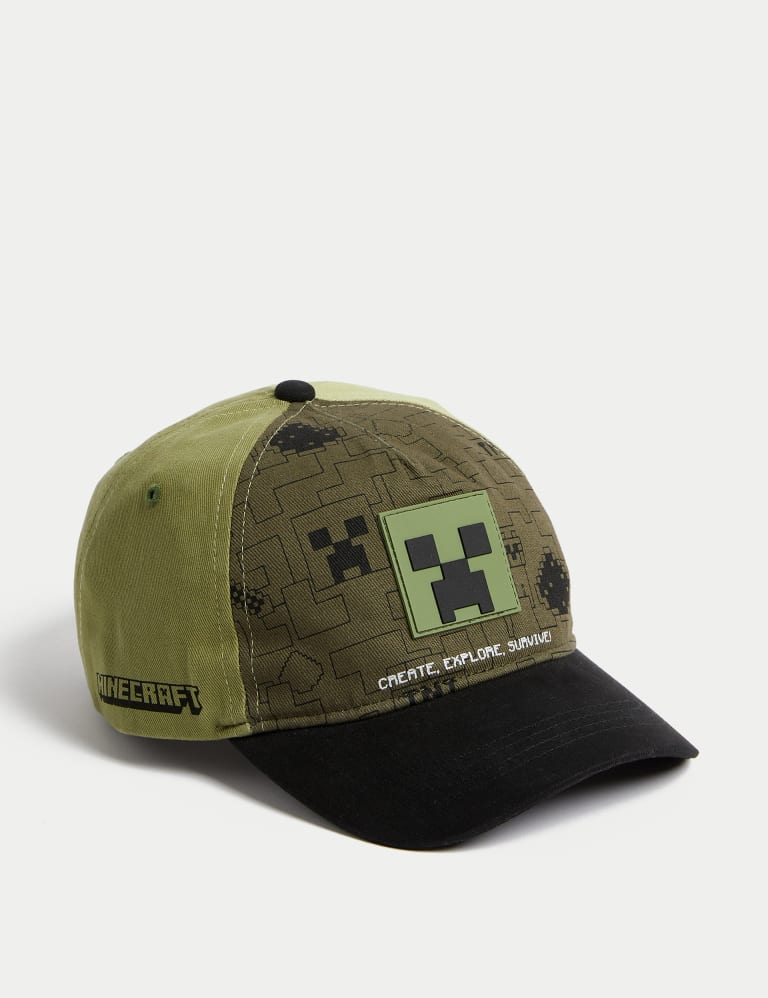 Kids Pure Cotton Minecraft Baseball Cap 6 13 Yrs M S