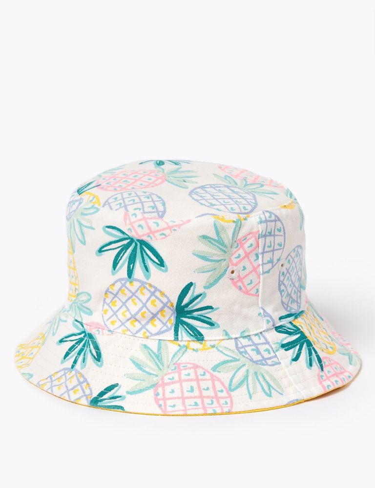 Kids' Pure Cotton Pineapple Sun Hat (1-6 Yrs) 3 of 4