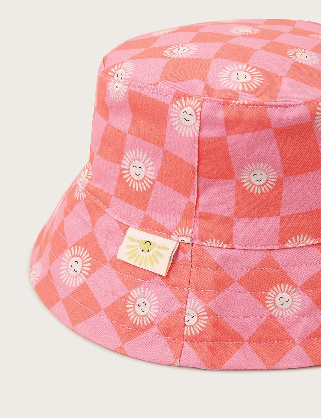 Kids' Pure Cotton Reversible Check Sun Hat 4 of 4