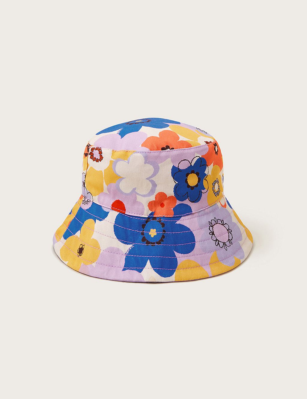 Kids' Pure Cotton Reversible Floral Sun Hat 1 of 4