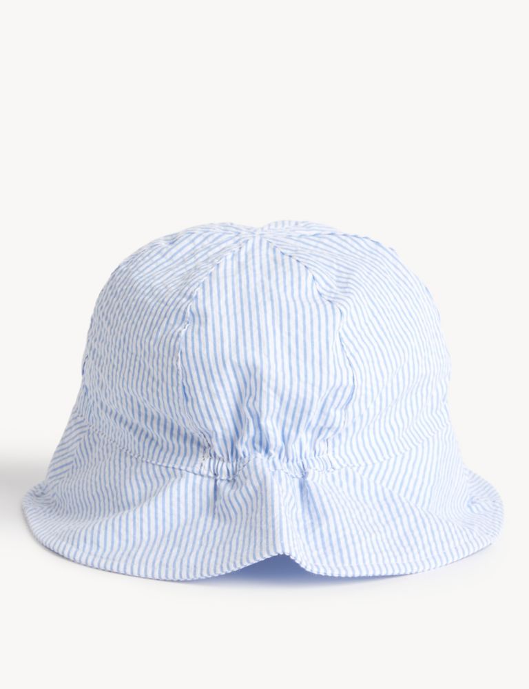 Kids' Pure Cotton Striped Sun Hat (0-6 Yrs) 2 of 3