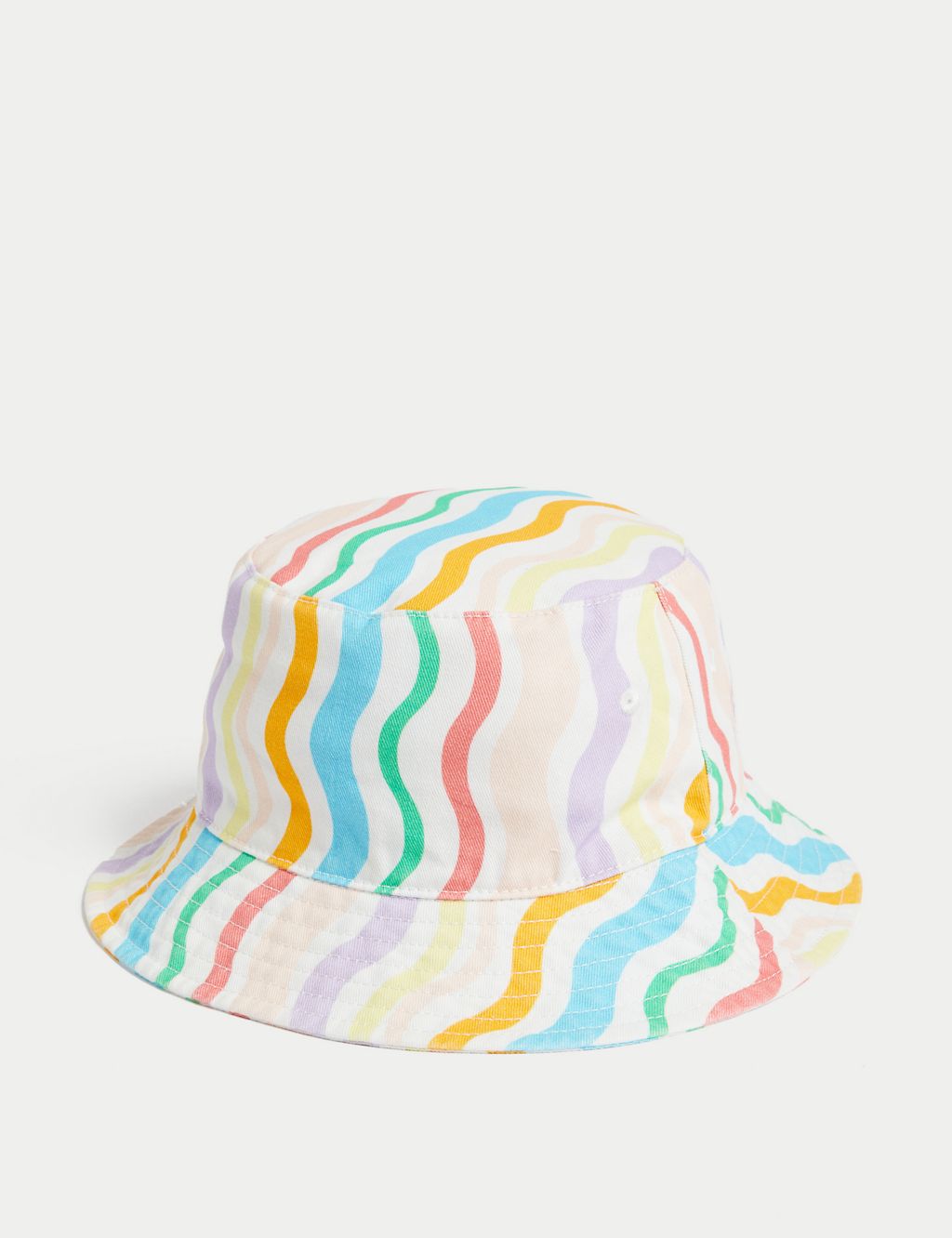 Kids' Pure Cotton Striped Sun Hat (1-13 Yrs) 1 of 3