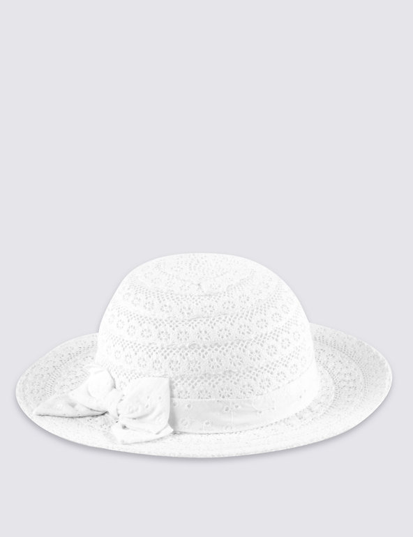 Kids' Pure Cotton Taped Floppy Hat Image 1 of 1