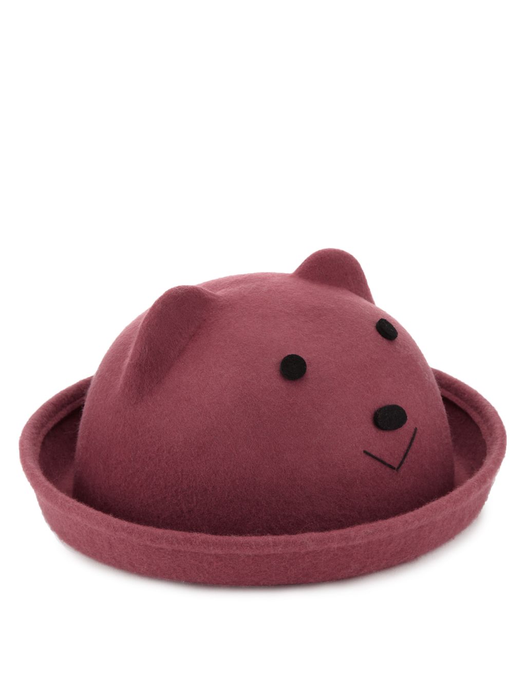 Kids' Pure Wool Bear Bowler Hat 1 of 1