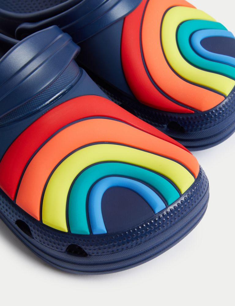 Kids' Rainbow Clogs (4 Small - 2 Large) 1 of 4