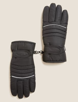 Kids' Reflective Trim Ski Gloves (613 Yrs) M&S