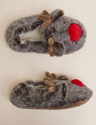 mens reindeer slippers