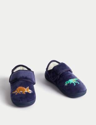 Kids' Riptape Dinosaur Slippers (4 Small - 12 Small) Image 2 of 4