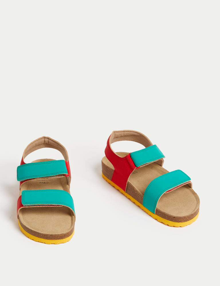 Kids Riptape Footbed Sandals 4 Small 2 Large