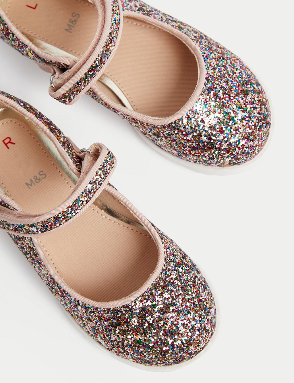 Kids' Riptape Glitter Mary Jane Shoes (3 Small - 2 Large) 2 of 4