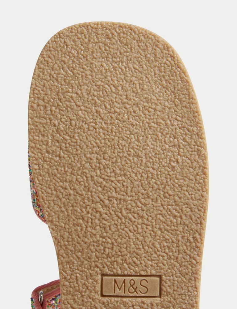 Kids' Riptape Glitter Sandals (4 Small - 2 Large) 4 of 4