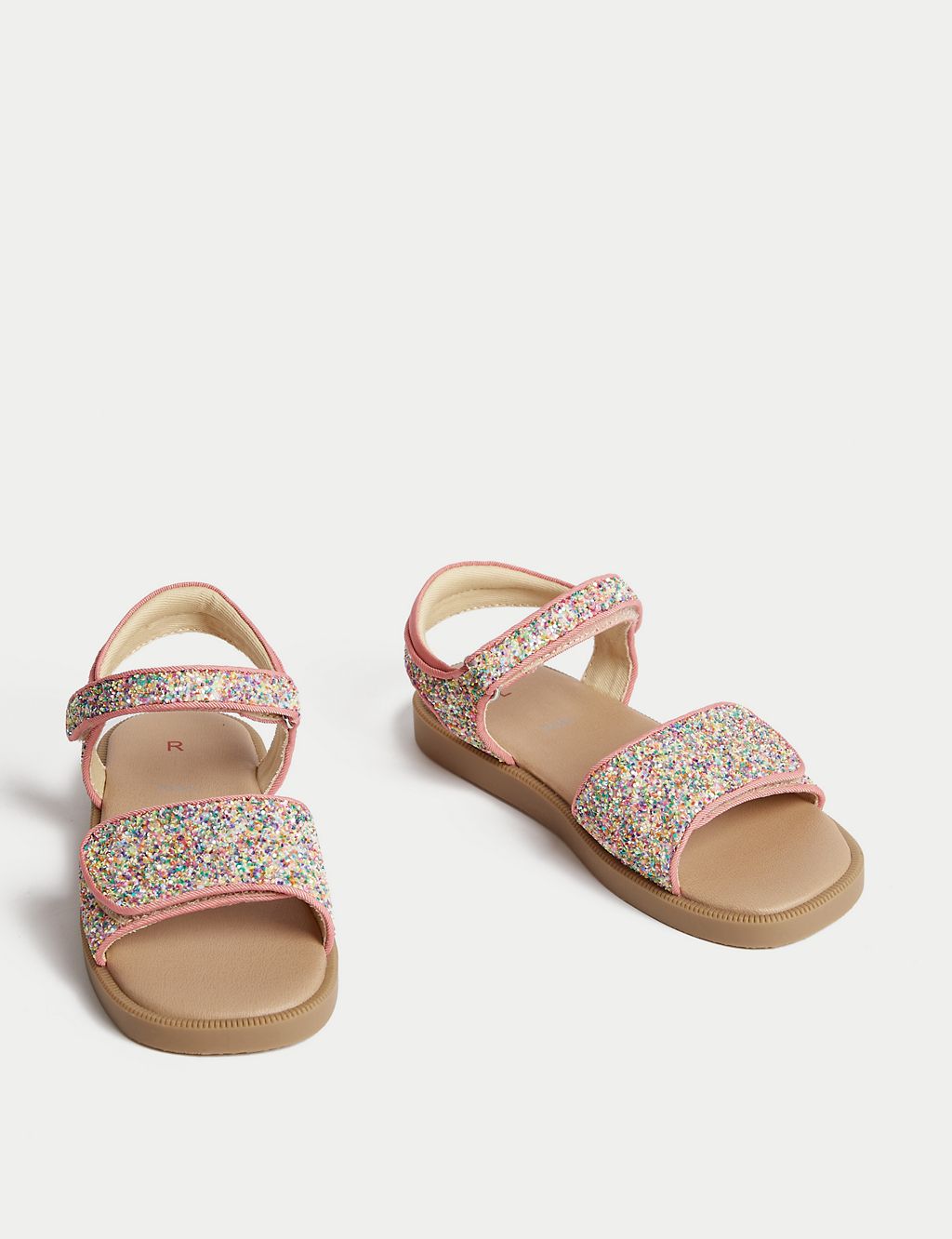Kids' Riptape Glitter Sandals (4 Small - 2 Large) 1 of 4