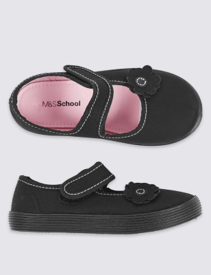 Marks and spencer plimsolls hot sale black