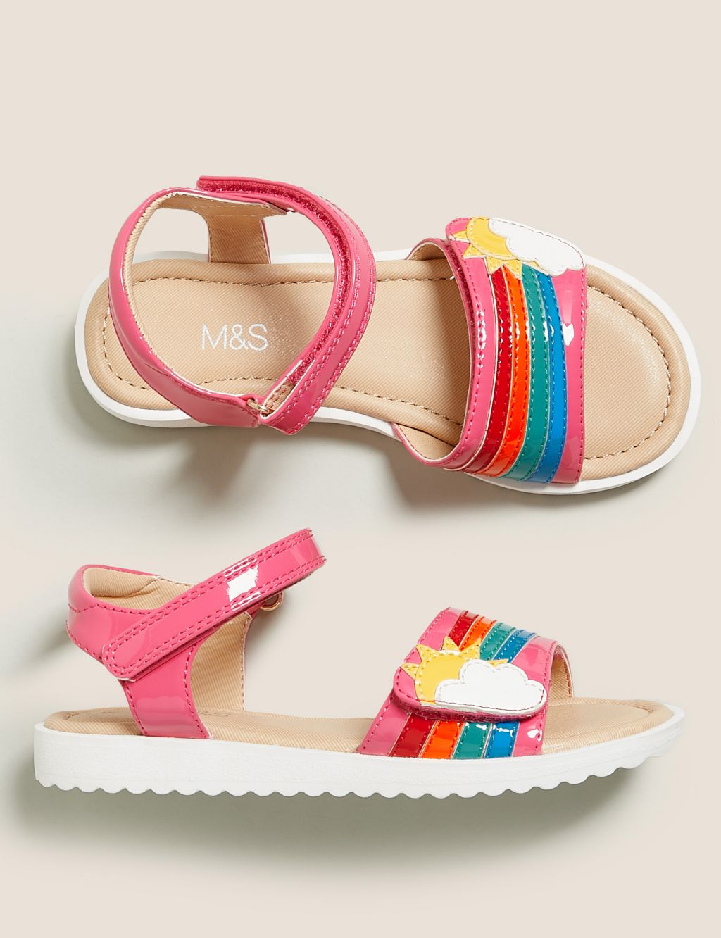 Kids' Riptape Rainbow Sandals (5 Small - 12 Small) | M&S