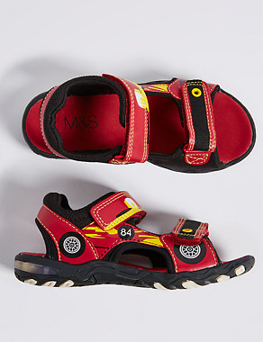 Kids' Riptape Sandals with Flashing Lights Image 2 of 5