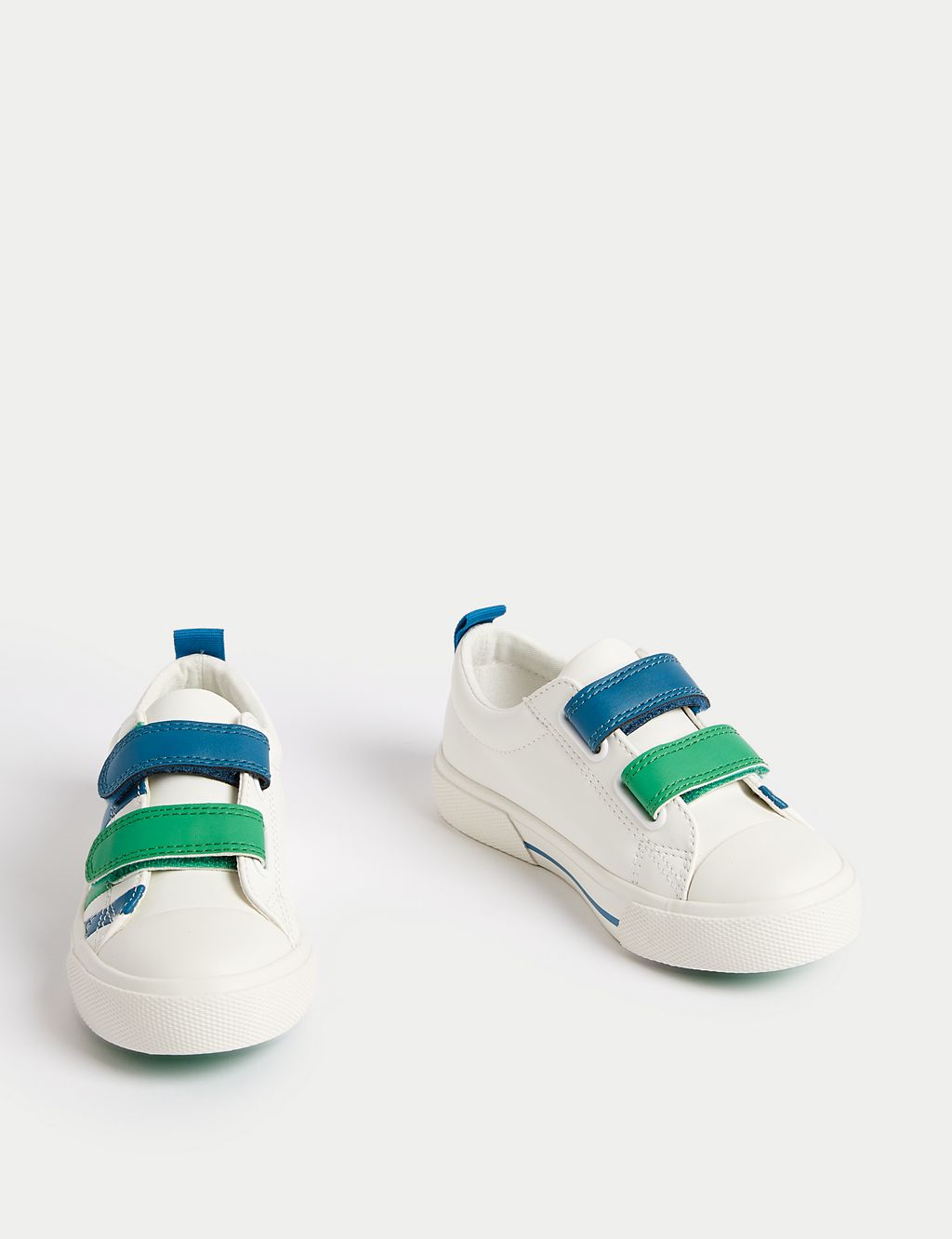 Kids' Riptape Striped Trainers (4 Small - 2 Large) 1 of 4