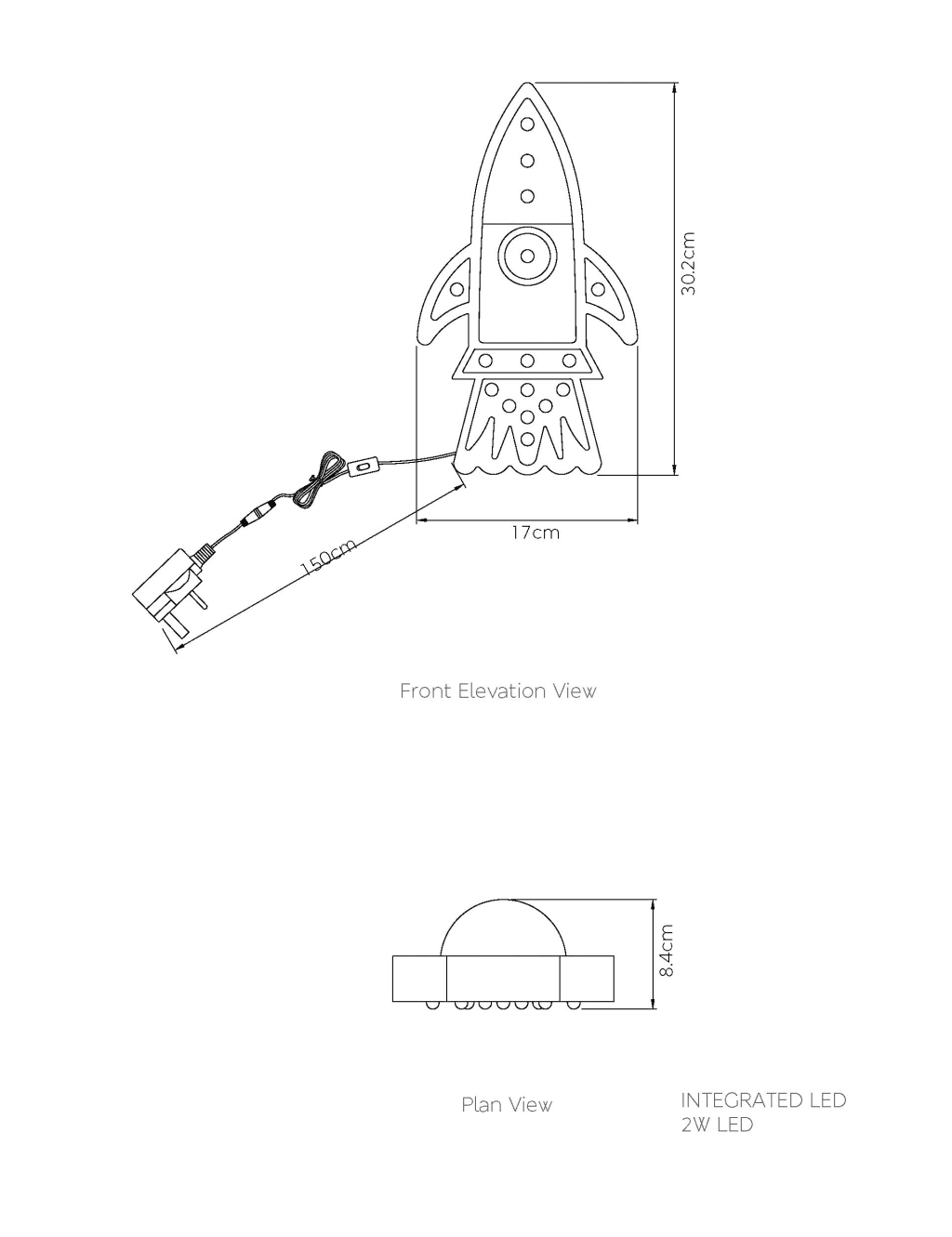 Kids' Rocket LED Table Lamp 5 of 8