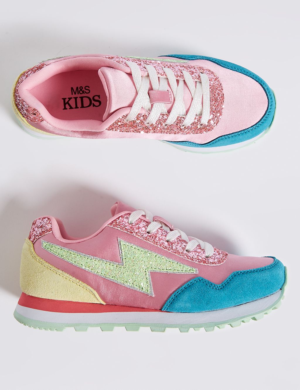 Kids’ Satin Fashion Trainers (13 Small - 6 Large) 1 of 5
