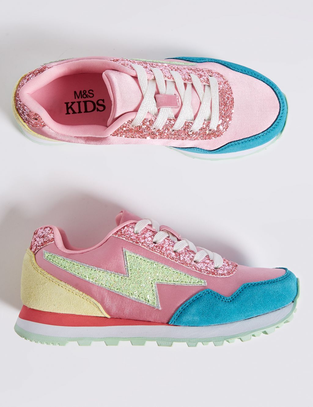 Kids’ Satin Fashion Trainers (13 Small - 6 Large) 1 of 5