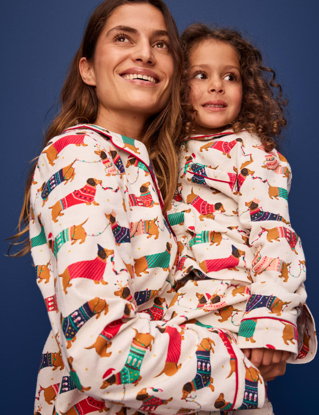 Kids Sausage Dog Family Christmas Pyjama Set 1 16 Yrs M S