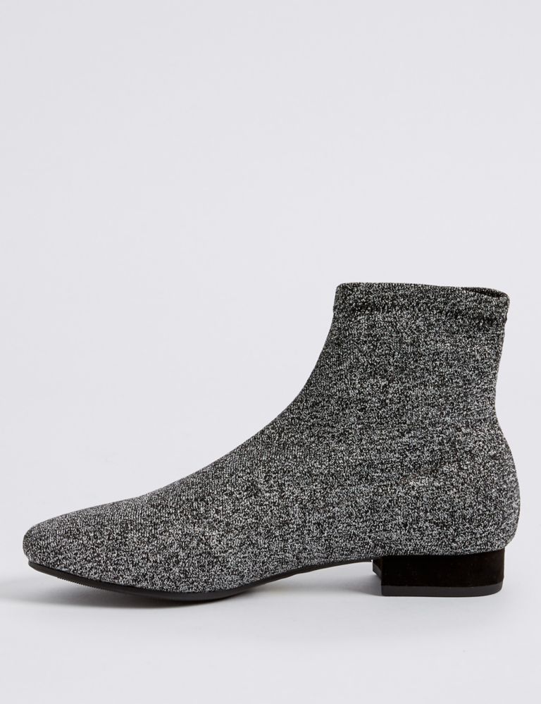 Kids’ Silver Sparkle Ankle Boots 3 of 4