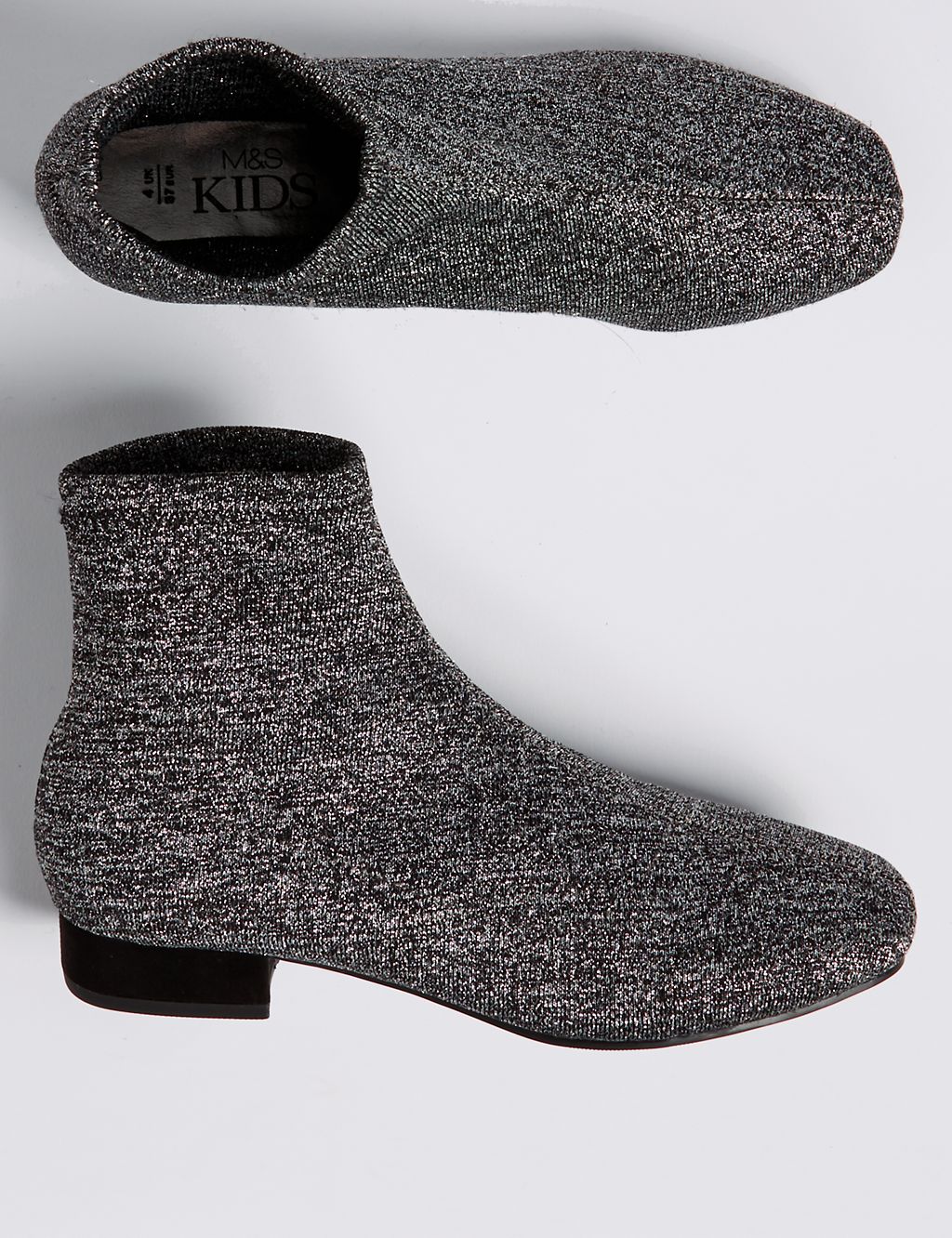 Kids’ Silver Sparkle Ankle Boots 1 of 4