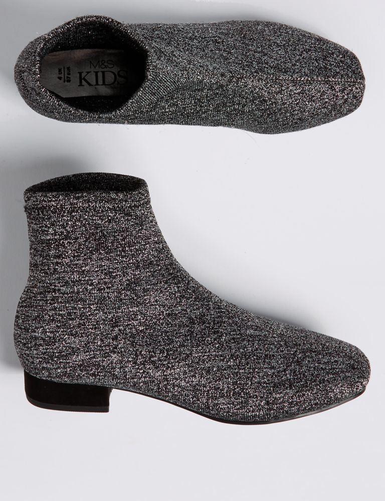 Kids’ Silver Sparkle Ankle Boots 2 of 4