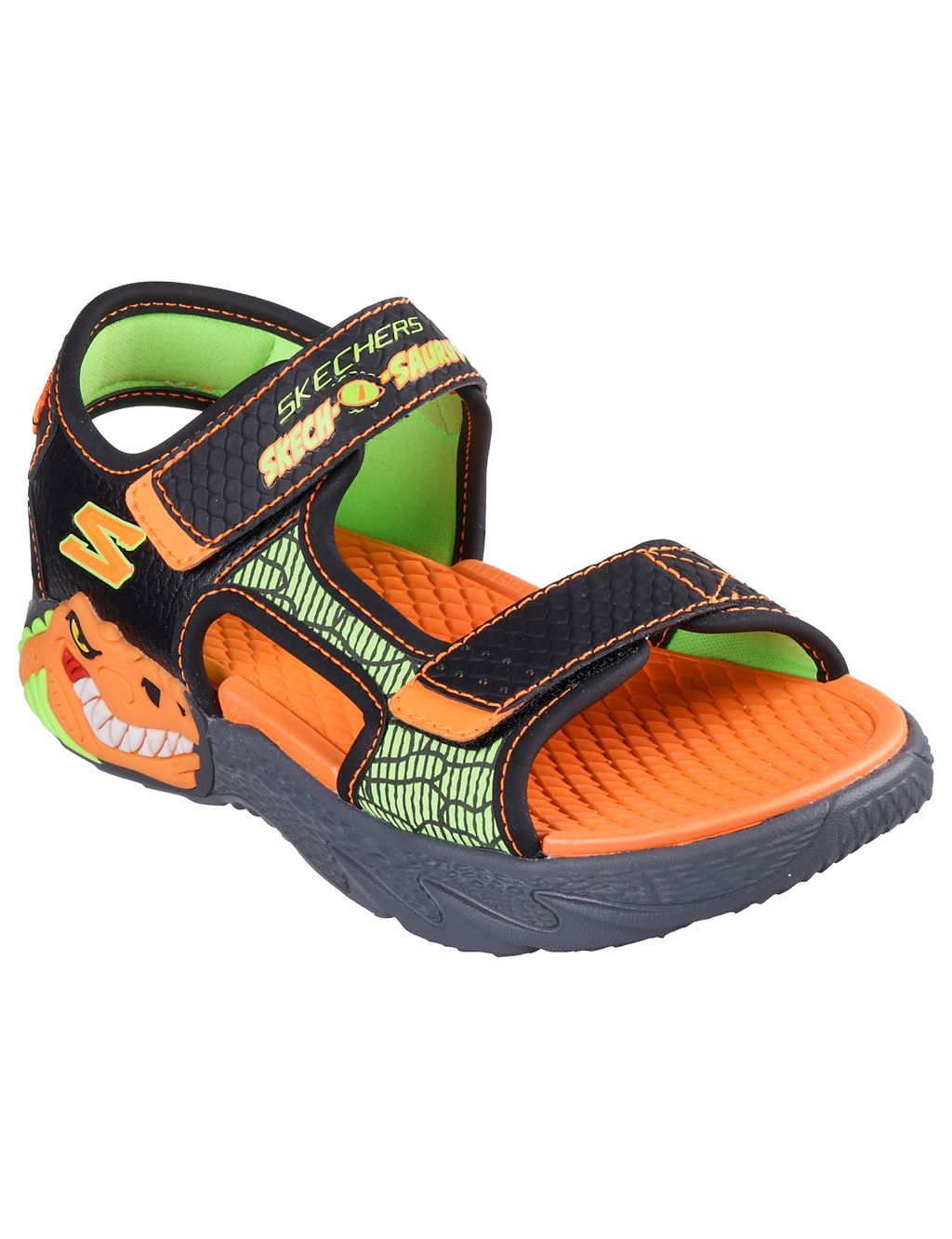 Kids' Skech-o-Saurus Riptape Light-Up Sandals (9½ Small - 4 Large) 1 of 5