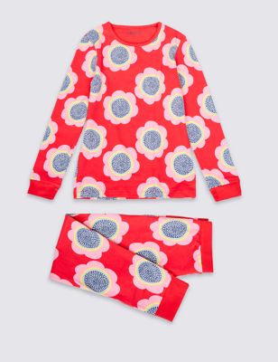 Kids' Skinny Fit Floral Print Pyjamas (1-16 Years) Image 2 of 4