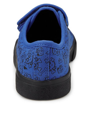 Kids' Skull Print Low Top Trainers Image 2 of 5