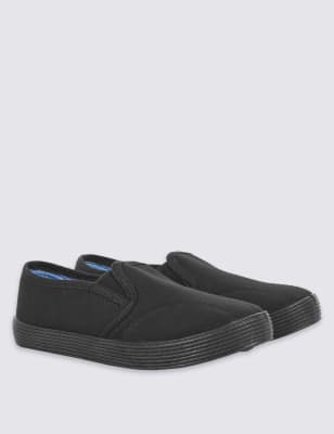 Mens slip on clearance plimsolls